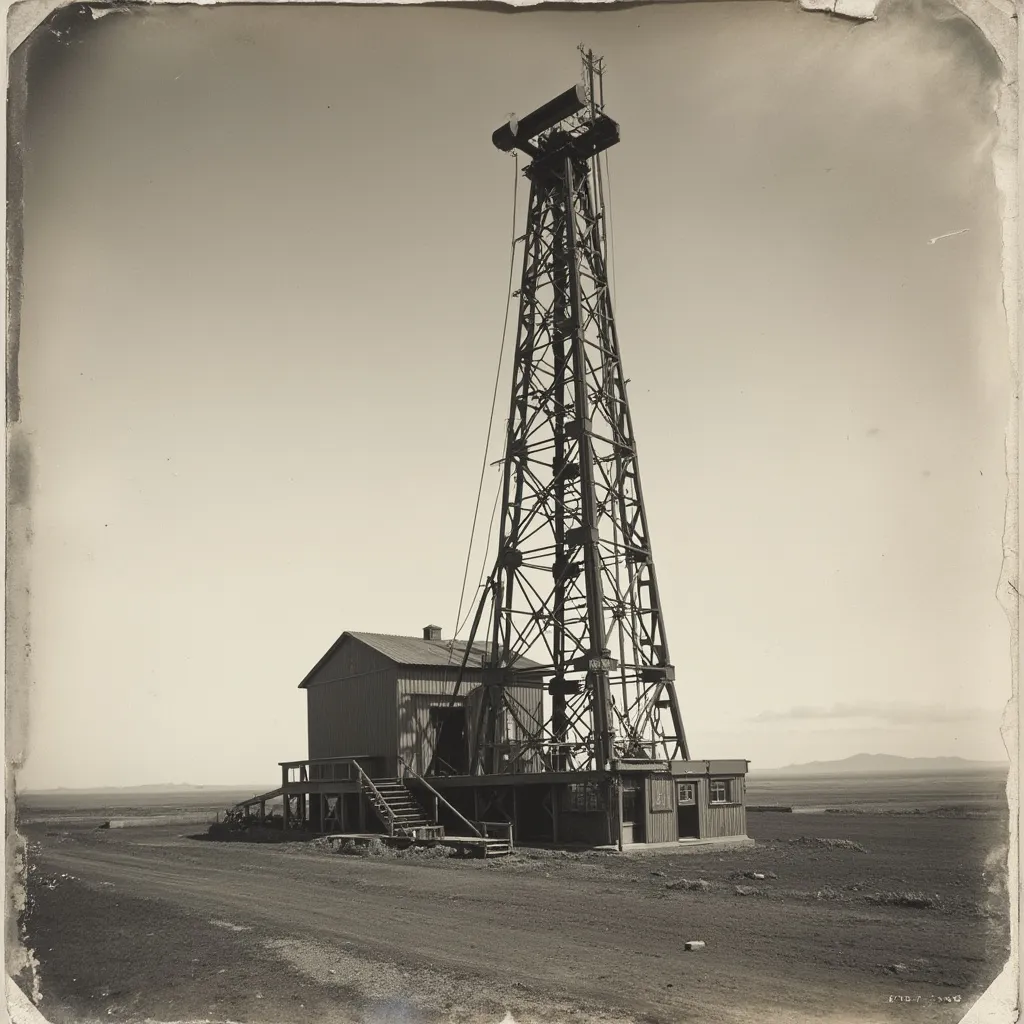 Campo petrolero histórico en Argentina